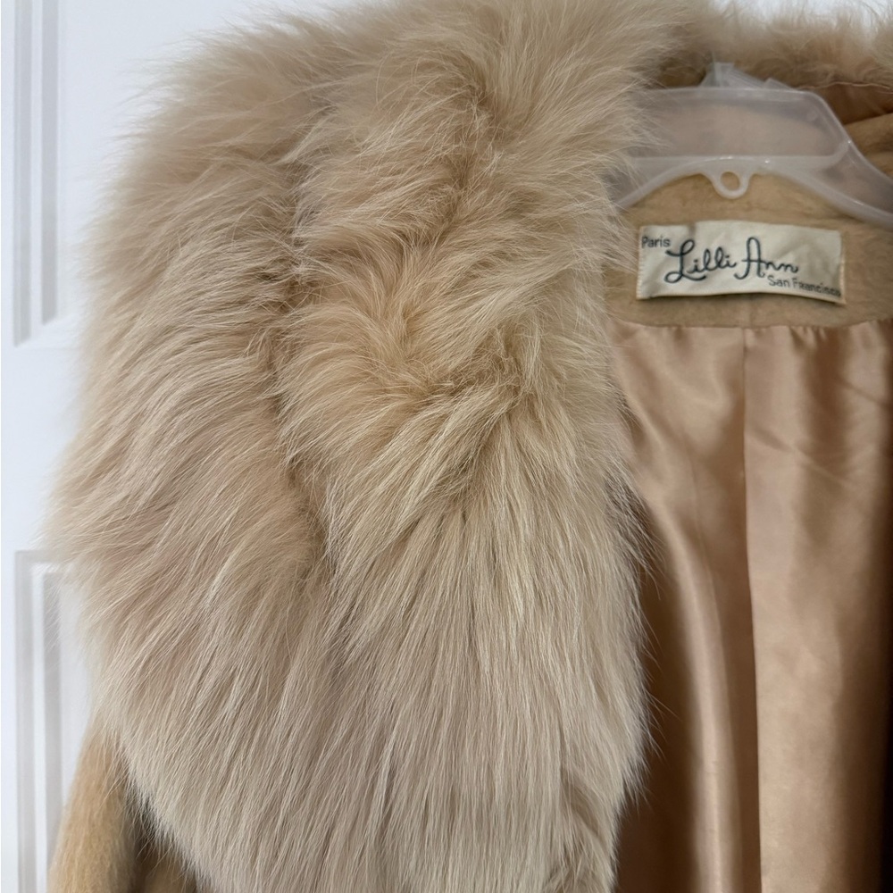 Vintage 1960s Lilli Ann Paris San
Francisco Wool, Fur Collar,
Long Coat - Picture 3 of 10